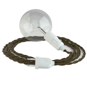 Creative Cables Suspension Luminaire Tc13 5 M Brown / White EU Plug