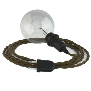 Creative Cables Lampe Suspendue Pour Abat-jour Tc13 3 M Brown / Black One Size