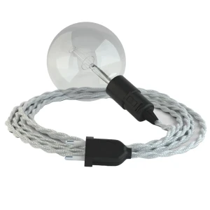 Creative Cables Suspension Luminaire Tm02 3 M Silver / Black One Size