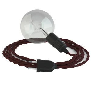 Creative Cables Suspension Luminaire Tm19 3 M Burgundy / Black One Size
