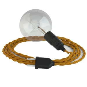 Creative Cables Suspension Luminaire Tm25 5 M Mustard / Black One Size