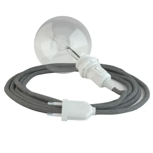 Creative Cables Lampe Suspendue Pour Abat-jour Rn02 3 M Grey / White One Size