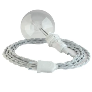 Creative Cables Lampe Suspendue Pour Abat-jour Tm02 3 M Silver / White One Size