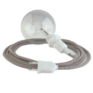 Creative Cables Lampe Suspendue Pour Abat-jour Rd51 Stripes 3 M Ancient Pink / White One Size