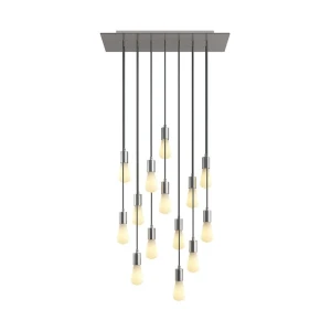 Creative Lámpara Colgante Rose-one Xxl 14 Falls With Bulbs Satin Steel One Size