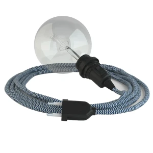 Creative Cables Lampe Suspendue Pour Abat-jour Rz12 Zigzag 5 M Blue / Black One Size