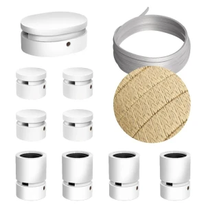 Creative Cables Kit D´éclairage Symmetric Filé System Cn06 5 M 9 Unités White / Beige One Size
