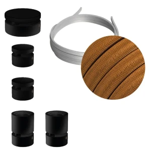 Creative Cables Kit D´éclairage Wiggle Filé System Cm22 5 M 5 Unités Black / Brown One Size