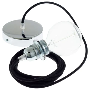 Creative Lámpara Colgante Pendel Para Pantalla Rc04 Diy 2 M Black / Chrome Plated One Size