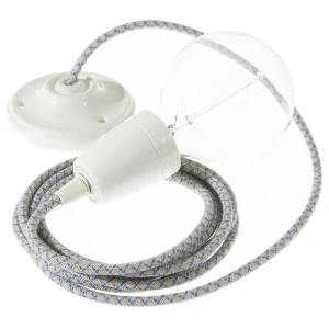 Creative Cables Suspension Luminaire Rd65 Lozenge Diy 2 M Steward Blue / White One Size
