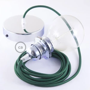 Creative Cables Lampe Suspendue Pendel Pour Abat-jour Rm21 Diy 1 M Dark Green / Chrome Plated One Size