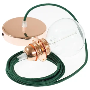 Creative Lámpara Colgante Pendel Para Pantalla Rm21 Diy 1 M Dark Green / Copper One Size