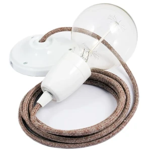 Creative Cables Suspension Luminaire Rs82 Diy 1 M Brown / White One Size