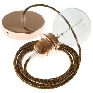 Creative Cables Lampe Suspendue Pendel Pour Abat-jour Rz23 Zigzag Diy 50 Cm Gold / Burgundy / Copper One Size