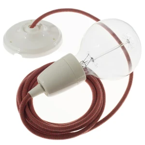 Creative Cables Suspension Luminaire Rz28 Zigzag Diy 1 M Fire Red / Grey / White One Size