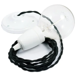 Creative Cables Suspension Luminaire Tm04 50 Cm Black / White One Size