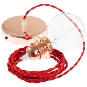 Creative Cables Lampe Suspendue Pendel Pour Abat-jour Tm09 Diy 1 M Red / Copper One Size