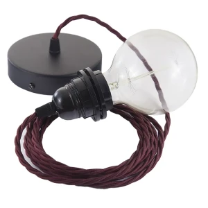 Creative Cables Lampe Suspendue Pendel Pour Abat-jour Tm19 2 M Burgundy / Black One Size