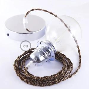 Creative Cables Lampe Suspendue Pendel Pour Abat-jour Tz22 50 Cm Black / Whiskey / Chrome Plated One Size