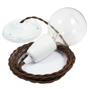 Creative Cables Suspension Luminaire Tz22 Diy 50 Cm Black / Whiskey / White One Size
