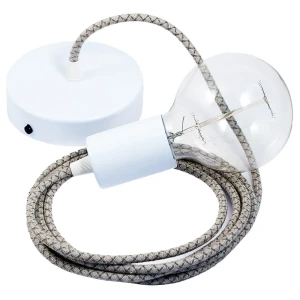 Creative Cables Suspension Luminaire Rd62 Lozenge 1 M Green Thyme / White One Size