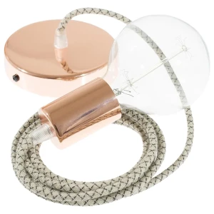 Creative Cables Suspension Luminaire Rd64 Lozenge 1 M Anthracite / Copper One Size