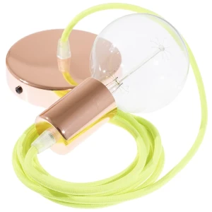 Creative Cables Suspension Luminaire Rf10 2 M Neon Orange / Copper One Size