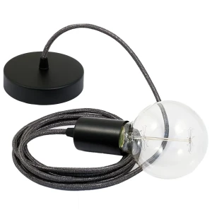 Creative Cables Suspension Luminaire Rl03 50 Cm Glittering Grey / Black One Size
