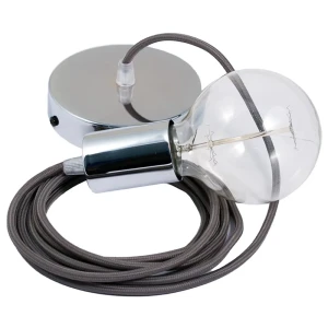 Creative Cables Suspension Luminaire Rm03 50 Cm Grey / Chrome Plated One Size