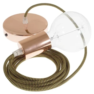 Creative Cables Suspension Luminaire Rz24 Zigzag 2 M Diy Gold / Black / Copper One Size