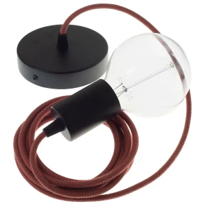Creative Cables Suspension Luminaire Rz28 Zigzag 50 Cm Fire Red / Grey / Black One Size