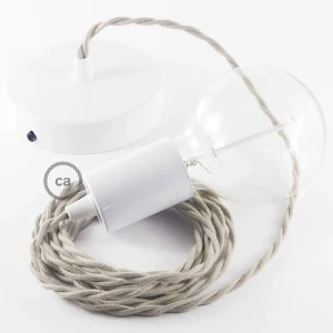 Creative Cables Suspension Luminaire Tc43 2 M Taupe / White One Size