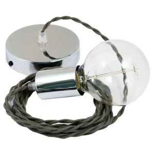 Creative Cables Suspension Luminaire Tc63 50 Cm Greyish Green / Chrome Plated One Size
