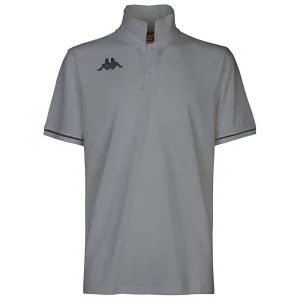 Kappa Polo à Manches Courtes Barli Grey Melange / Black 8 Années Garçon,Fille