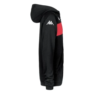 Kappa Sweat-shirt à Zip Dacciozi Black / Red 10 Années Garçon