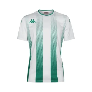 Kappa T-shirt à Manches Courtes Bugo White / Green L Homme