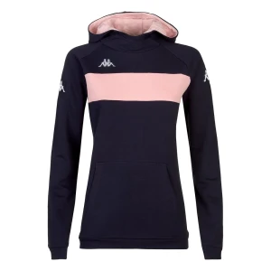 Kappa Sweat à Capuche Daccia Blue Marine / Pink S Femme