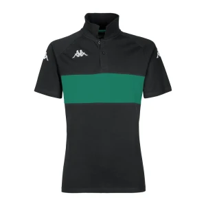 Kappa Polo à Manches Courtes Dianetti Black / Green S Homme