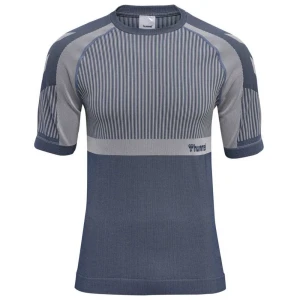 Hummel T-shirt à Manches Courtes Unit Seamless Insignia Blue / Chateau Gray S