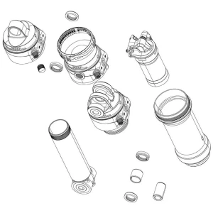 Rockshox Kit D´amortisseur Arrière Super Deluxe C1+ 2023+ Bearing Eyelet 72.5 Mm