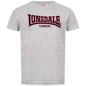 Lonsdale T-shirt à Manches Courtes Ll008 One Tone Marl Grey / Oxblood S