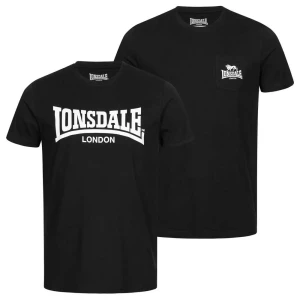Lonsdale T-shirt à Manches Courtes Sussex 2 Unités Black 2XL