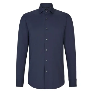 Boss Chemise à Manches Longues Hank Spread Navy 37 Homme