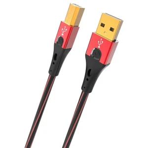 Oehlbach Câble Usb-b Evolution 0.5 M Black / Red One Size unisex