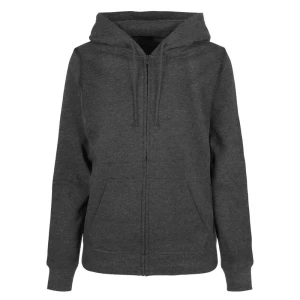 Build Your Brand Sweat-shirt à Zip Basic Charcoal XS Femme