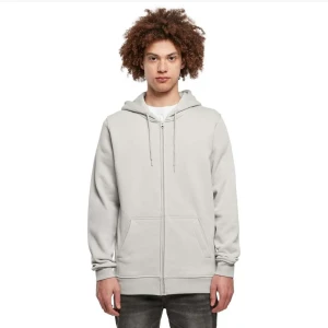 Build Your Brand Sweat-shirt à Zip Heavy Light Asphalt 5XL Homme