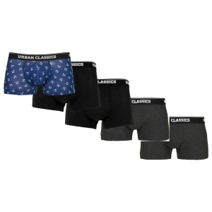 Urban Classics Boxers 5 Unités Anchor / Black / Charcoal 5XL Homme
