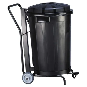 Denox Conteneur Industriel Goliat Avec Pédale Et Roues 95l Black One Size
