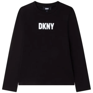Dkny T-shirt à Manches Longues D35s32 Black 10 Années Fille