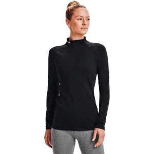 Under Armour T-shirt à Manches Longues Coldgear Authentics Mockneck Black / White S